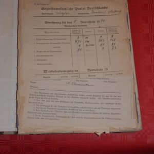 Das alte Protokollbuch des Ortsvereins Krofdorf-Gleiberg
